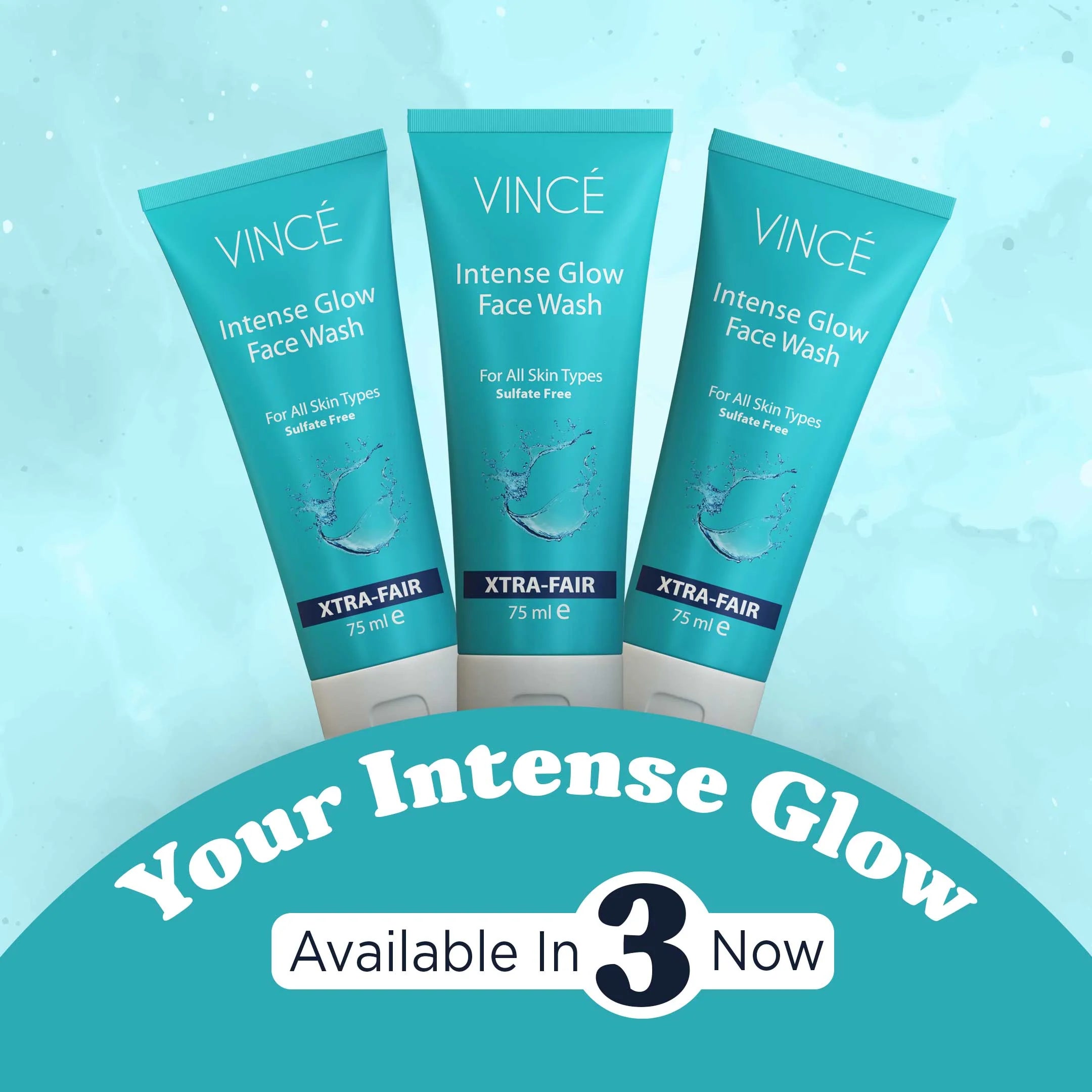 Intense Glow Face Wash Pack of 3